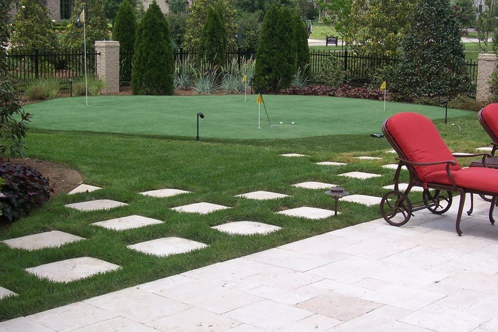 Greenwich backyard putting green