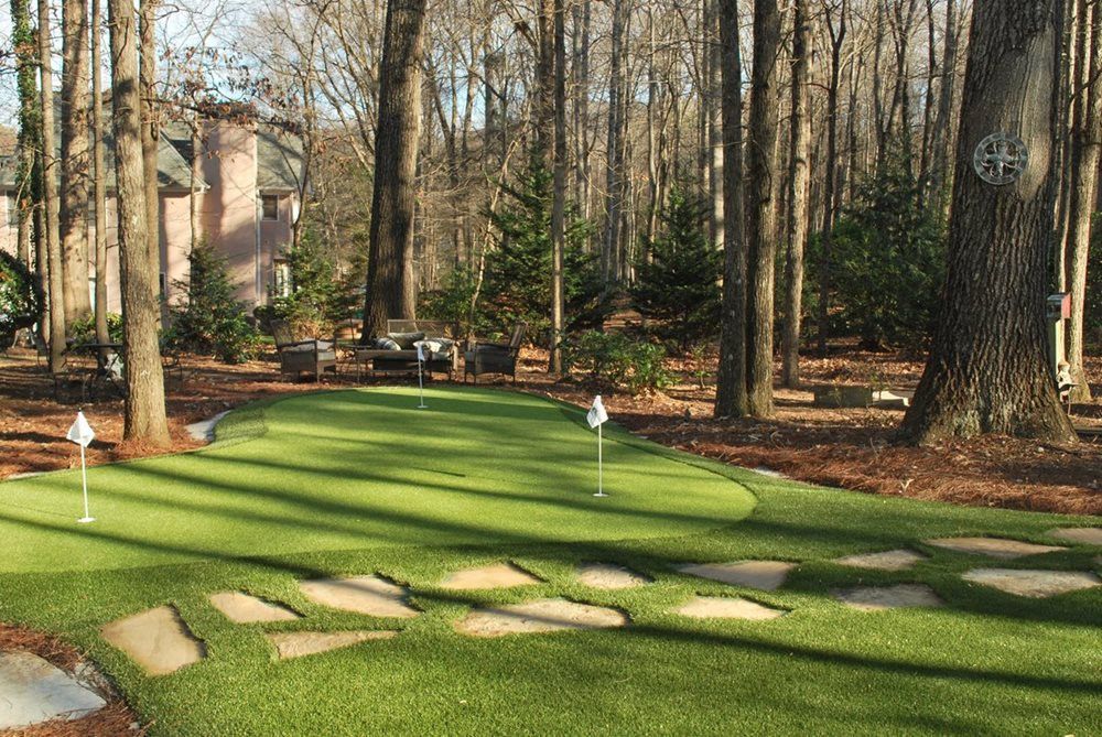 Greenwich backyard putting green