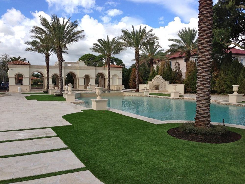 Greenwich artificial grass landscaping for resorts and event spaces