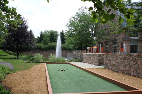 Greenwich Custom Bocce Court using artificial turf